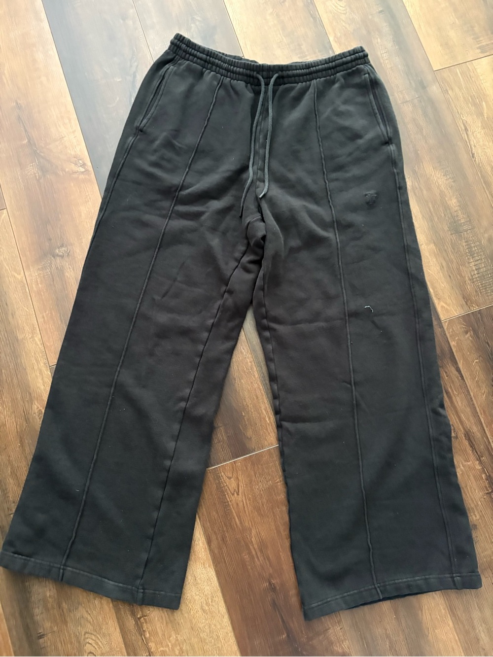 PINK Victoria's Secret Black Wide-Leg Sweatpants